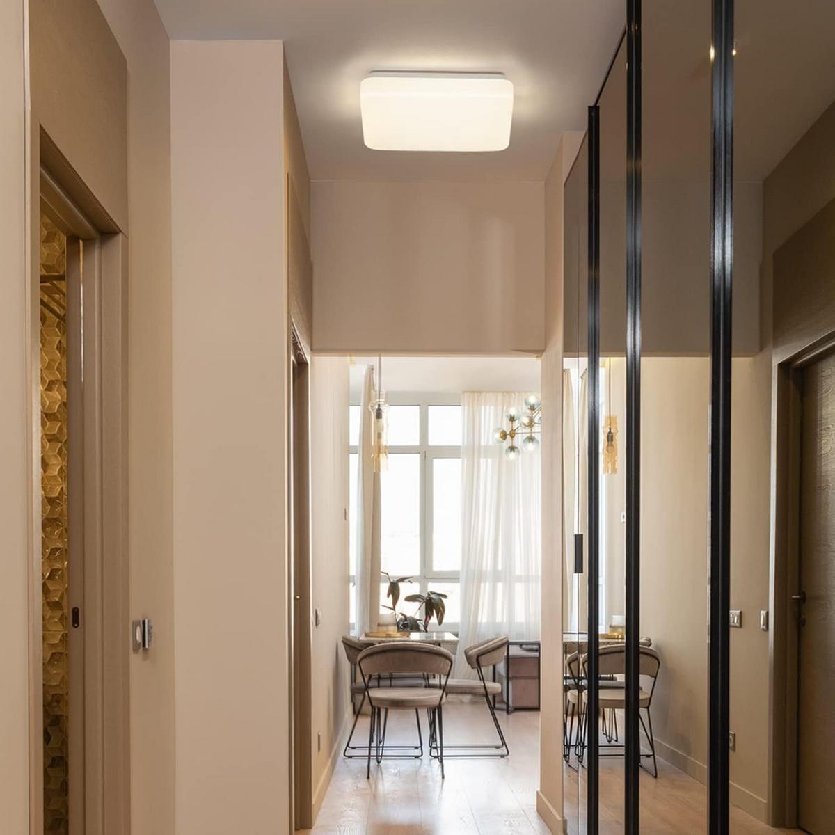 LED-DECKENLEUCHTE Milchstraße 21/21/4 cm - Weiß, Kunststoff (21/19/4cm) - Nettlife