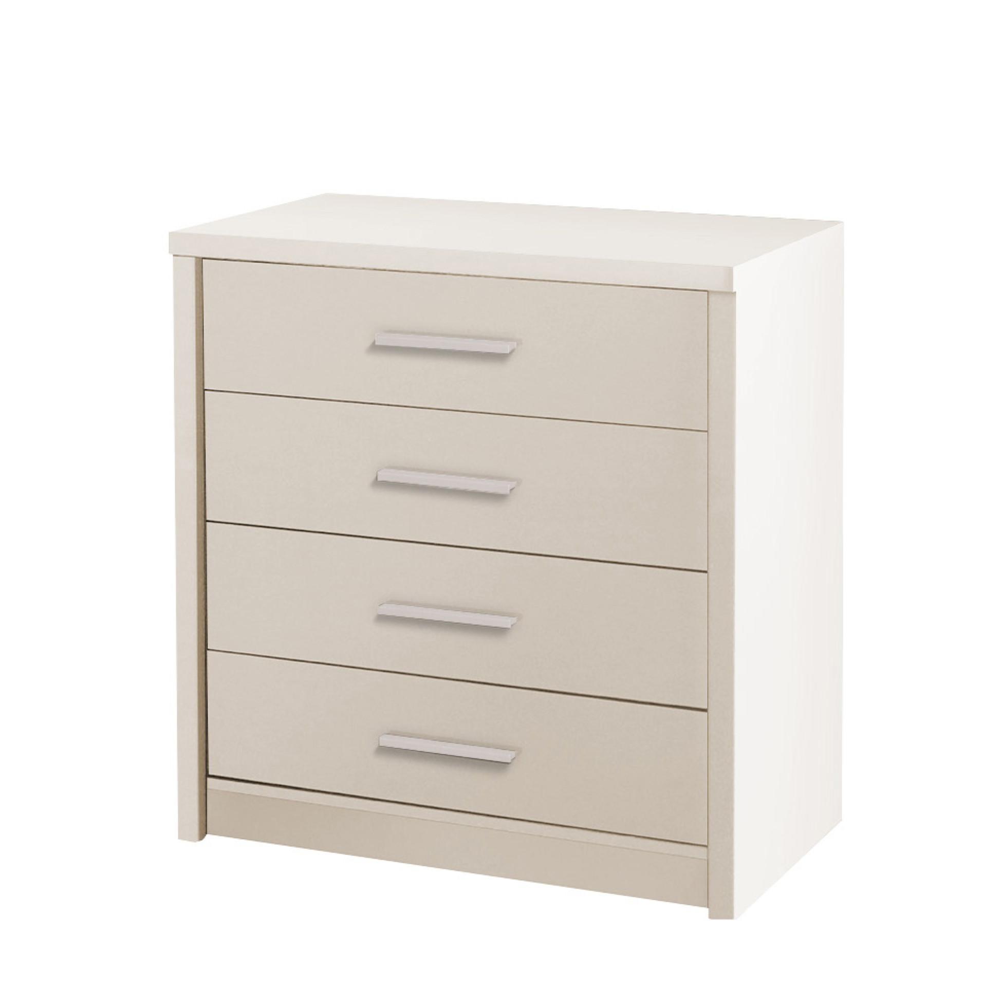 KOMMODE KALISTA 80/83/45cm mit 4 Schubladen Türen Beige - Beige, Holzwerkstoff (80/83/45cm) - MASSENO