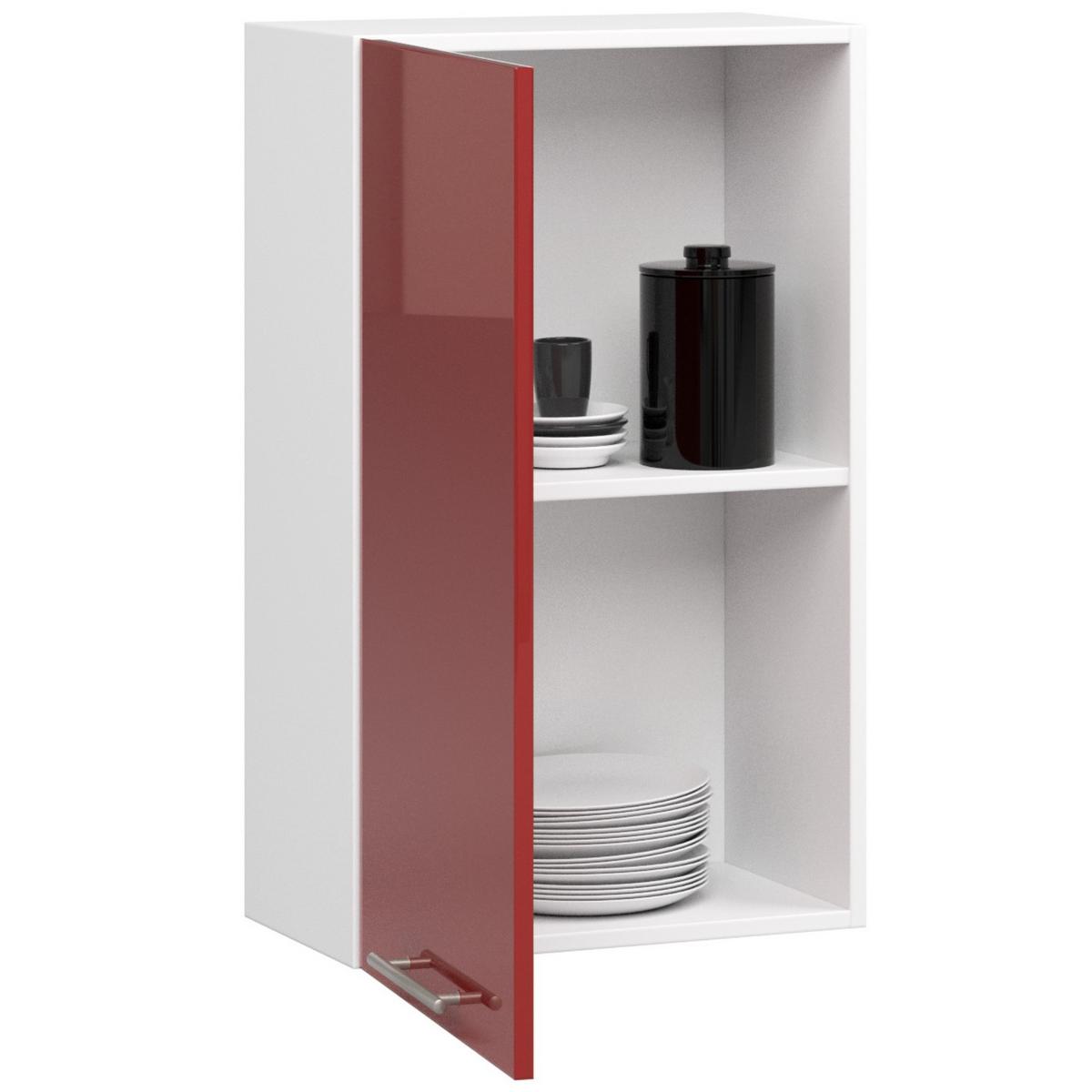 HÄNGESCHRANK Weiß, Rot Glanz 72/50/30 - Rot/Weiß, Holzwerkstoff (50/72/30cm) - RAUMHIRSCH FURNITURE