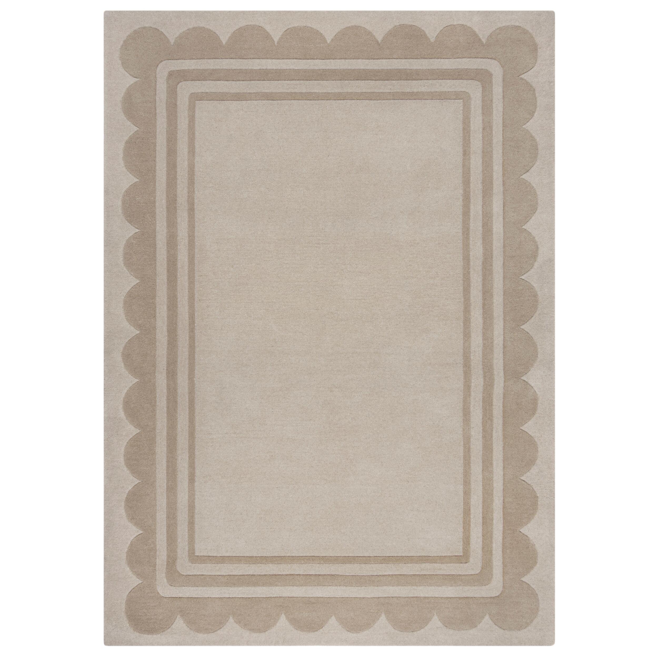TEPPICH aus Wolle WENSUM in Beige, geometrisch, 120 x 170 cm - Beige, Textil (120/170cm) - KADIMA DESIGN