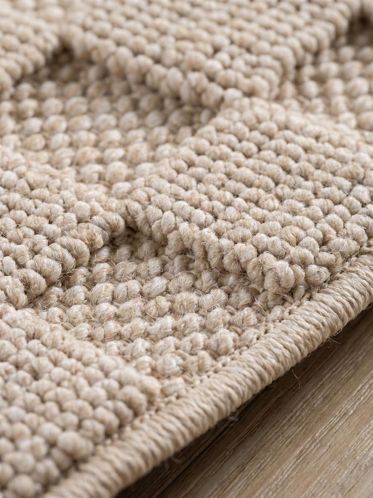 TEPPICH Flachgewebe LANGAU in Beige, mit Schachbrettmuster, Ø 200 cm - Beige, Textil (200/200cm) - KADIMA DESIGN