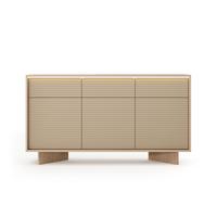 KOMMODE RIGATO 153,9/84,4/40cm mit 3 Schubladen 3 Türen Beige - Beige, Holzwerkstoff (153.9/84.4/40cm) - MASSENO