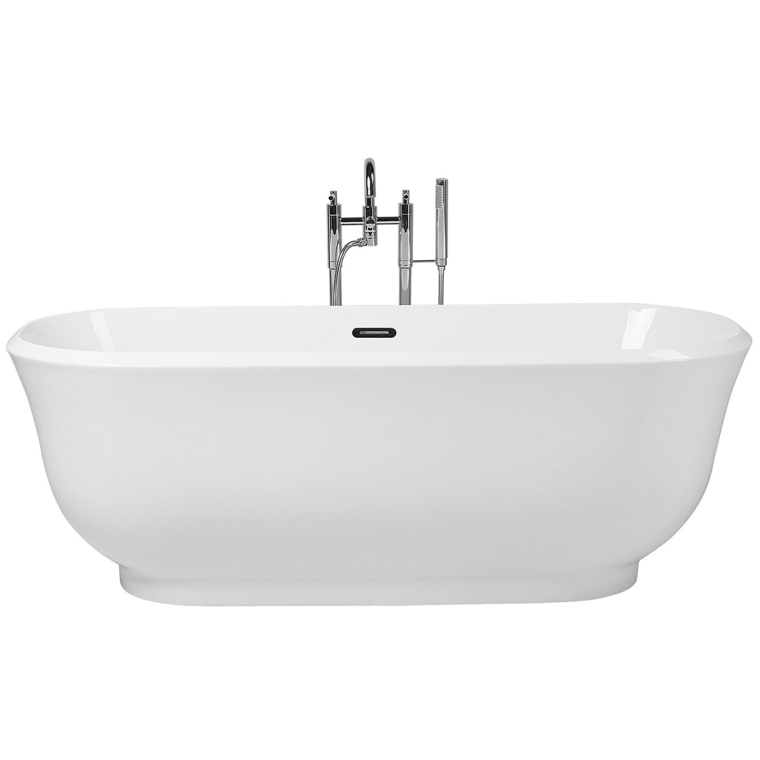BADEWANNE FREISTEHEND 77x170x61 cm weiß Tesoro - Weiß, Kunststoff (77/61/170cm) - Beliani