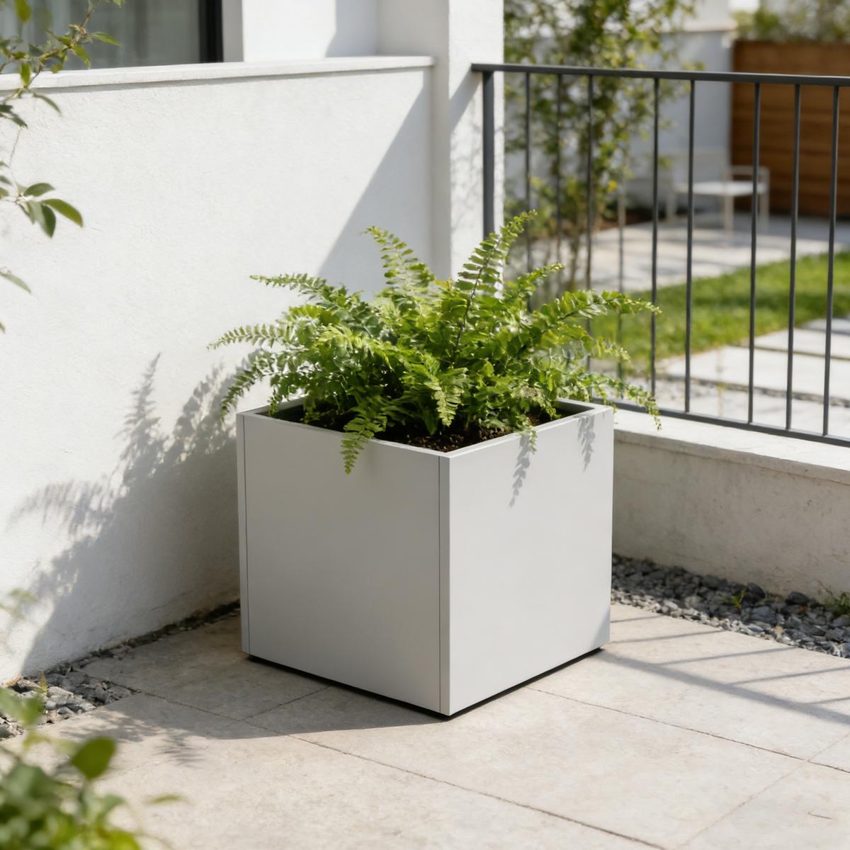 PFLANZKÜBEL Vaargel - Beige, Metall (60/60/60cm) - casa.pro