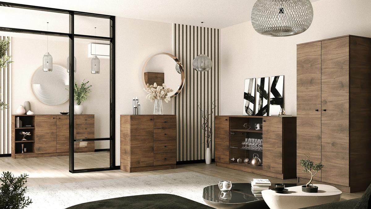 DREHTÜRENSCHRANK NESTOS 80/190/56cm 2-türig Braun - Braun, Holzwerkstoff (80/190/56cm) - MASSENO