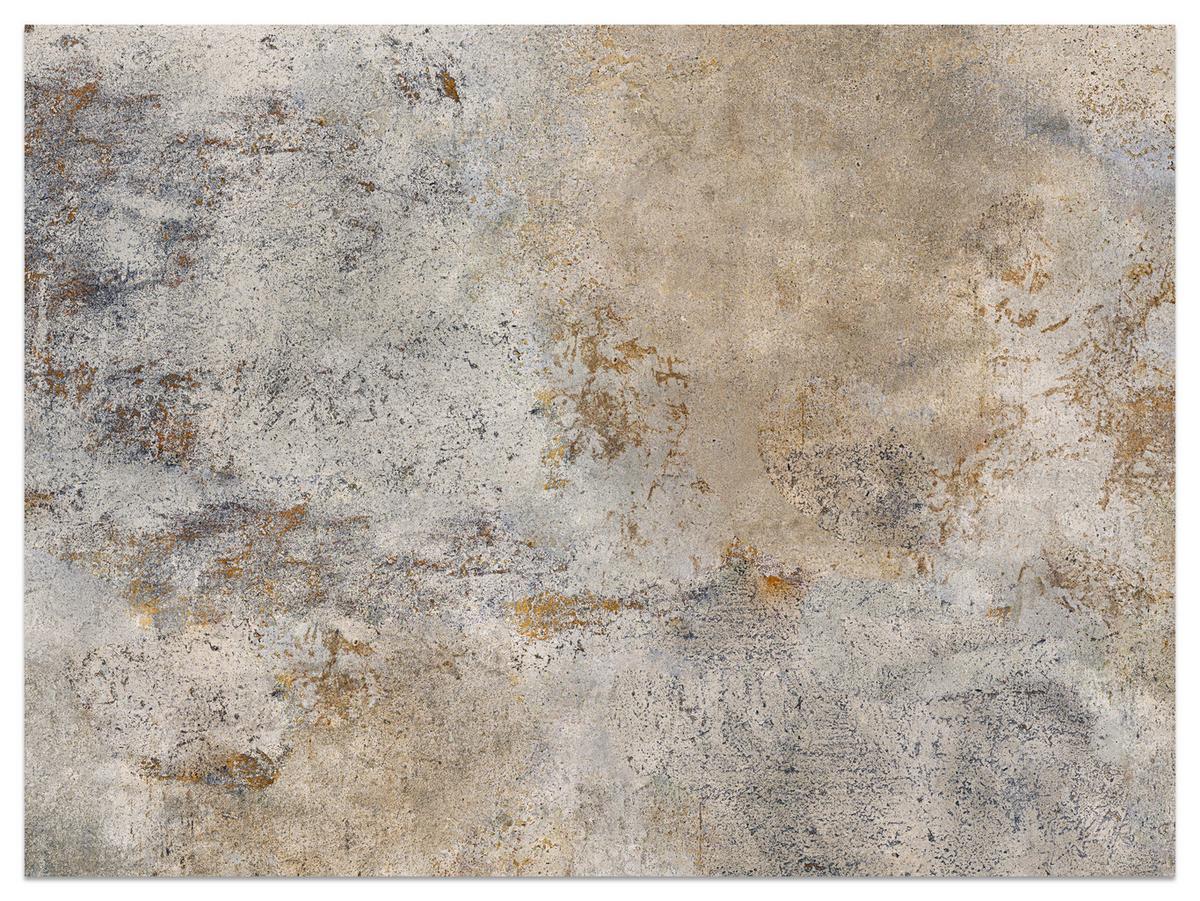 FOTOTAPETE für Wohnzimmer Grau Rost Beton Abstraktion 450x315 - Beige/Orange, Papier (450/315cm) - Muralo