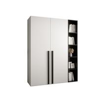 GARDEROBENSCHRANK 130/184/42 - Schwarz/Weiß, Holz/Kunststoff (130/184/42cm) - MÖBEL KRYSPOL