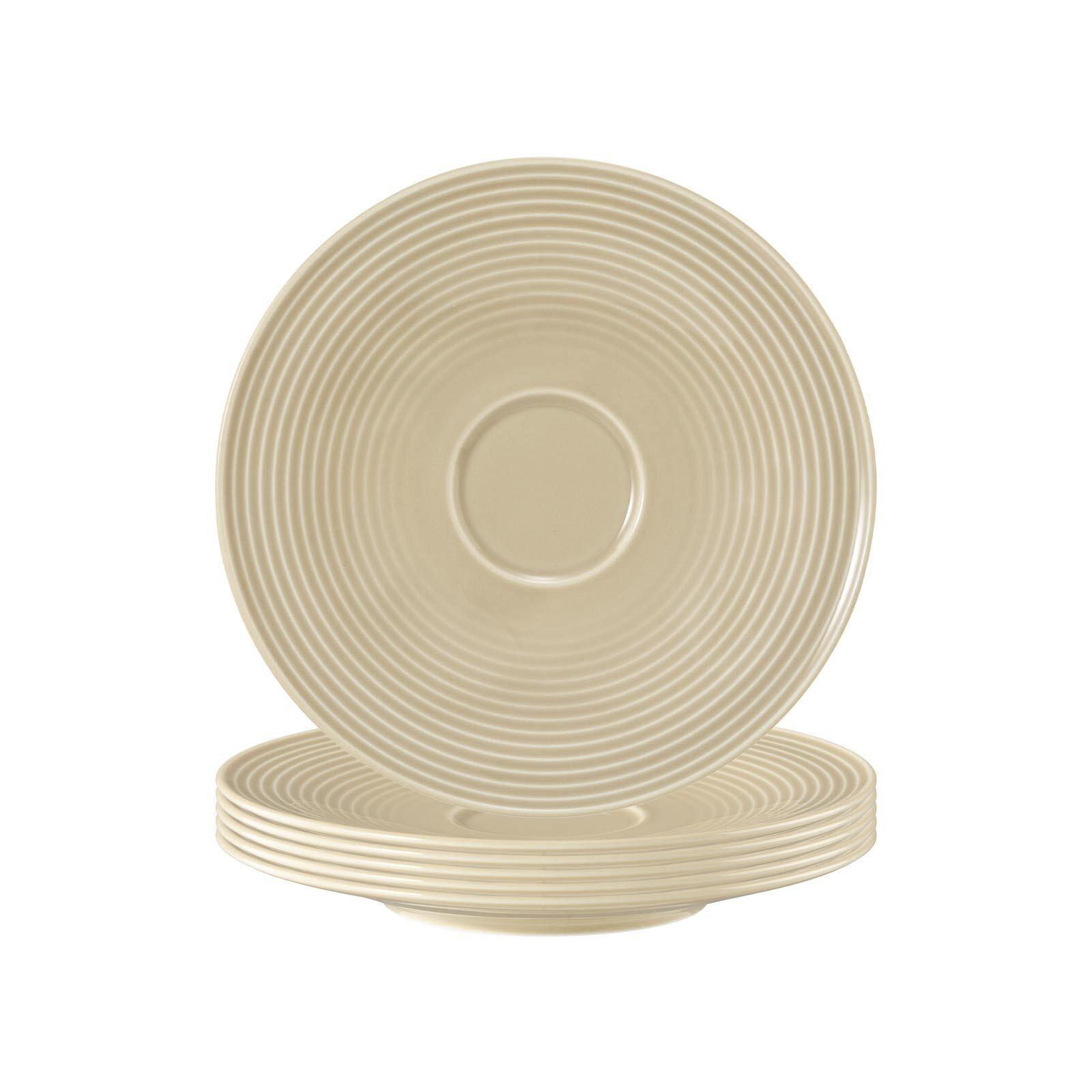 UNTERTASSEN Beat Color Glaze Sandbeige ø 16,7 cm 6er Set - Beige, Keramik (16.7cm) - Seltmann Weiden