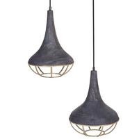 HÄNGELEUCHTE Bagmati 36/36/150 cm - Schwarz, Holz (36/36/150cm) - Beliani