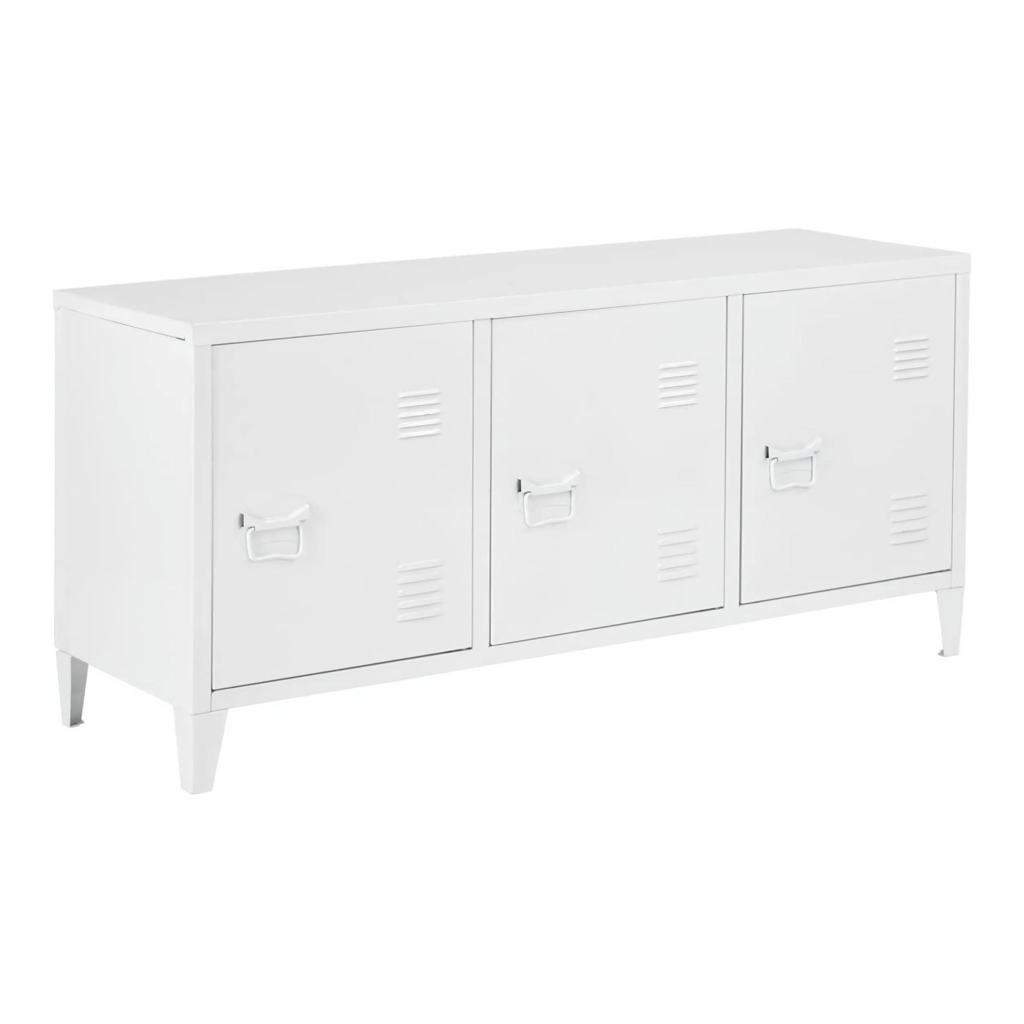 SIDEBOARD Kotka - Weiß, Metall (113/58/40cm) - [en.casa]