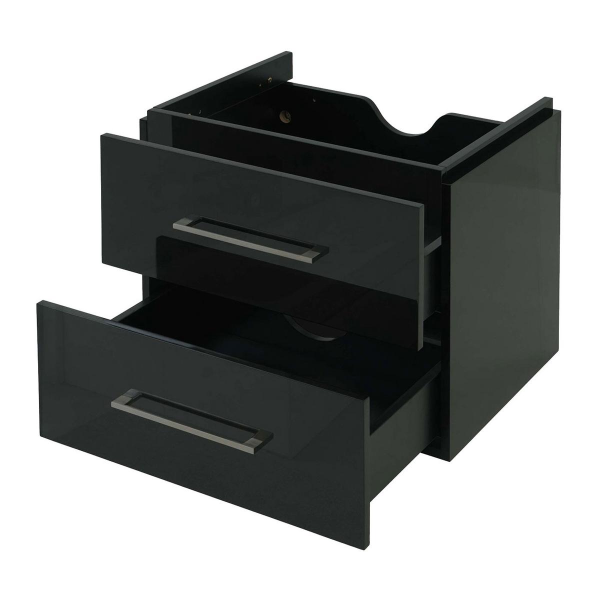 WASCHBECKENUNTERSCHRANK PREMIUM Schwarz - Schwarz, Holz (59/50/46cm) - MCW