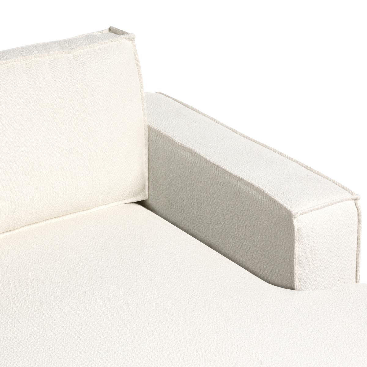 ECKSOFA Bouclé Hellbeige linksseitig Kolding - Beige/Schwarz, Textil (228/152cm) - Beliani