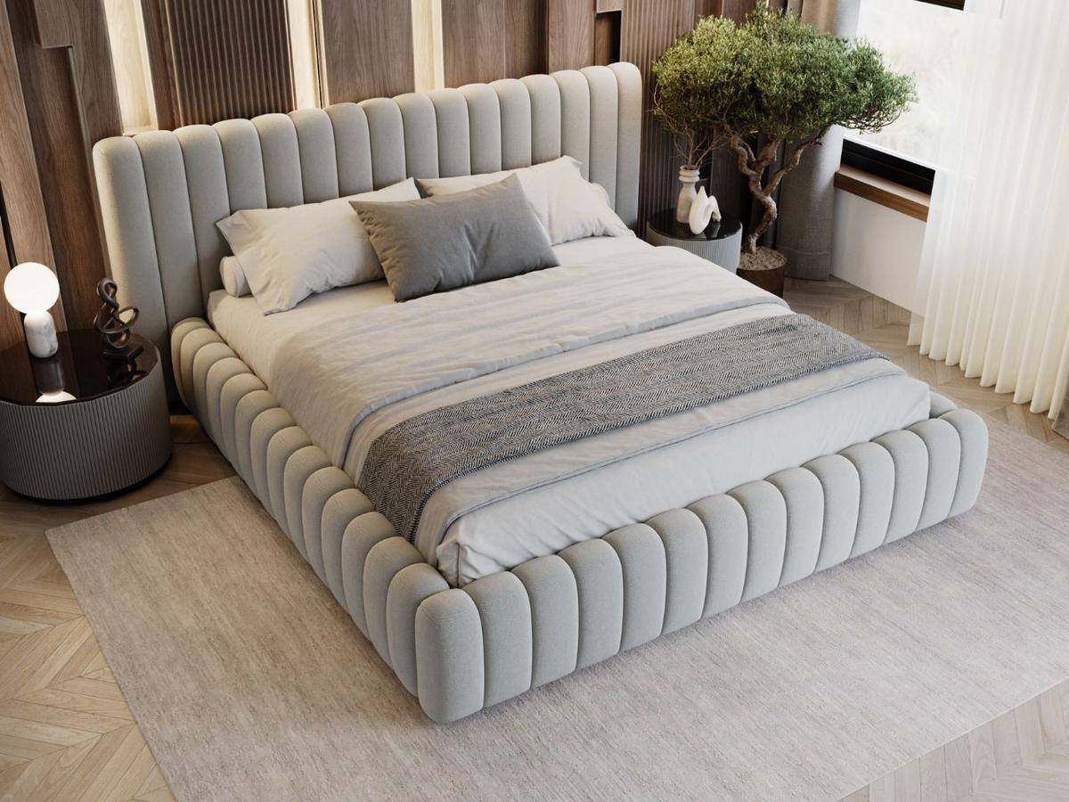 POLSTERBETT Bliss 160x200 Grau - Grau, Textil (160/200cm) - Graingold