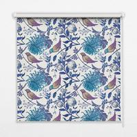 INNENROLLO - Fensterrollo - Rollo - 90x180 cm - Blaue Baumblüten - Blau, Kunststoff (90/180/0.5cm) - TULUP
