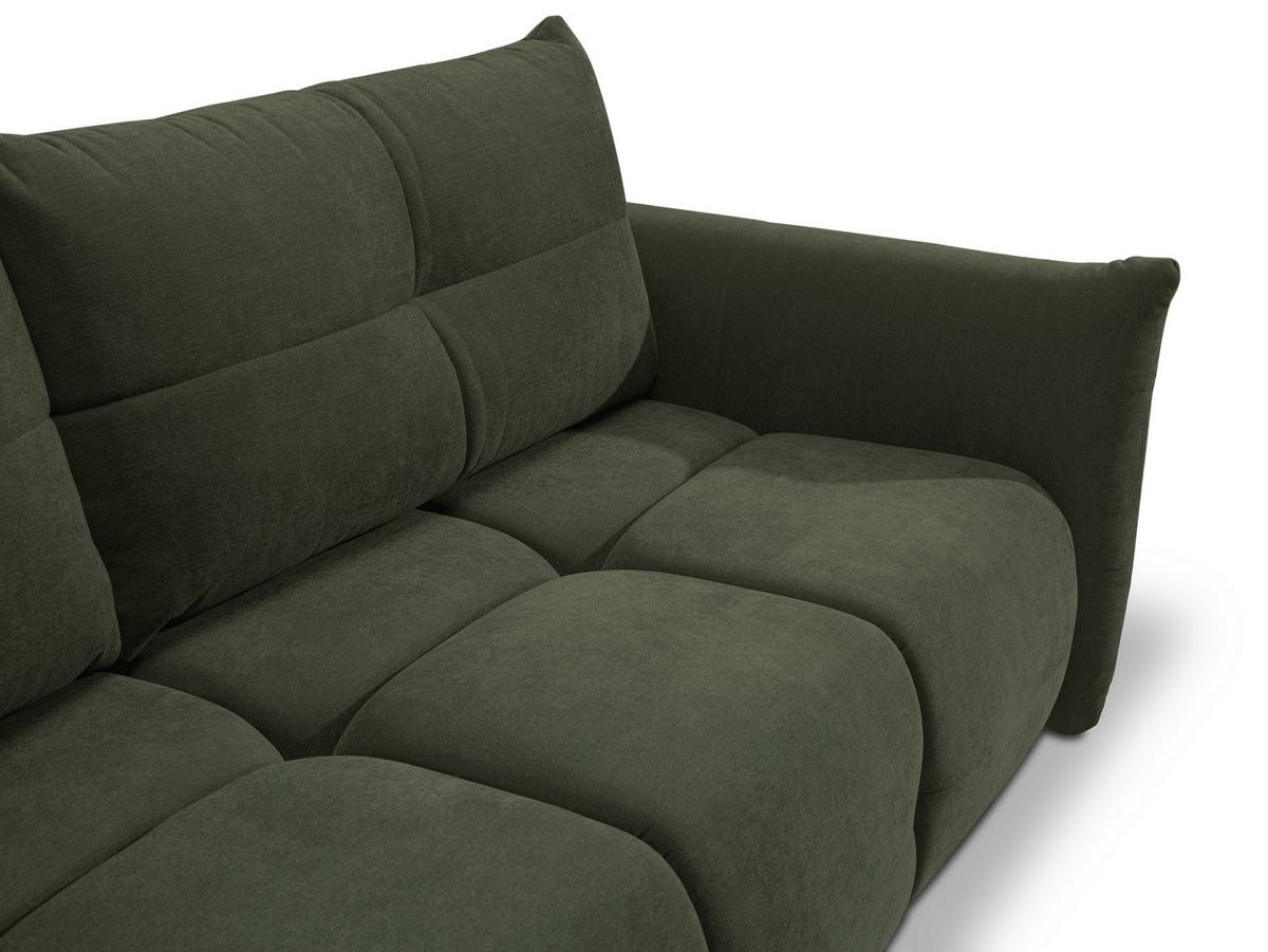 BETTSOFA MODA Grün Chenille-Stoff mit Schlaffunktion - Grün, Holz (245/86/110cm) - MASSENO