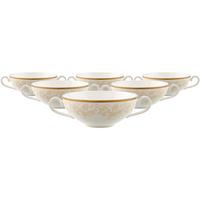 SUPPEN-OBERTASSEN Ivoire weiß-gold 200 ml 6er Set - Goldfarben/Weiß, Keramik (0.2L) - Villeroy & Boch