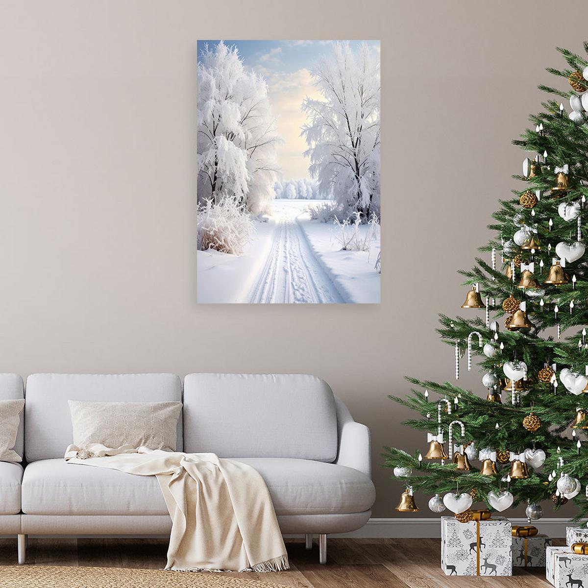LEINWANDBILD Weihnachten 20x30cm - Weiß, Textil (20/30cm) - Feeby