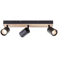LED SPOT Jello Wood Schwarz/Holz 8/42/15,3 cm - Multicolor, Metall (8/42/15.3cm) - Brilliant