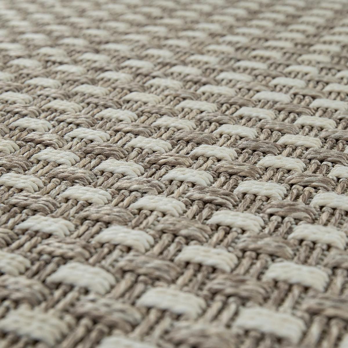FLACHWEBTEPPICH, in Korbgeflecht-Optik, Creme, 120 x 170 cm - Beige, Textil (170/120cm) - KADIMA DESIGN
