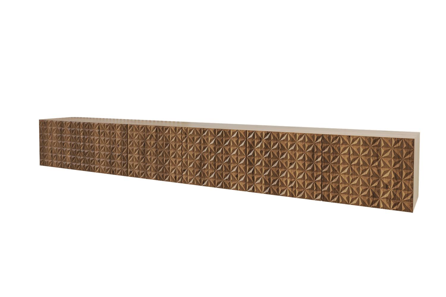 LOWBOARD VIRA-W 3x100x40x40 cm - Artisan / Katania - Eiche Wotan, Holzwerkstoff (300/40/40cm) - ALTDECOR