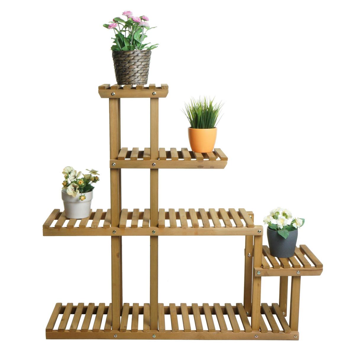 PFLANZREGAL Braun - Braun, Holz (105/95/25cm) - MCW
