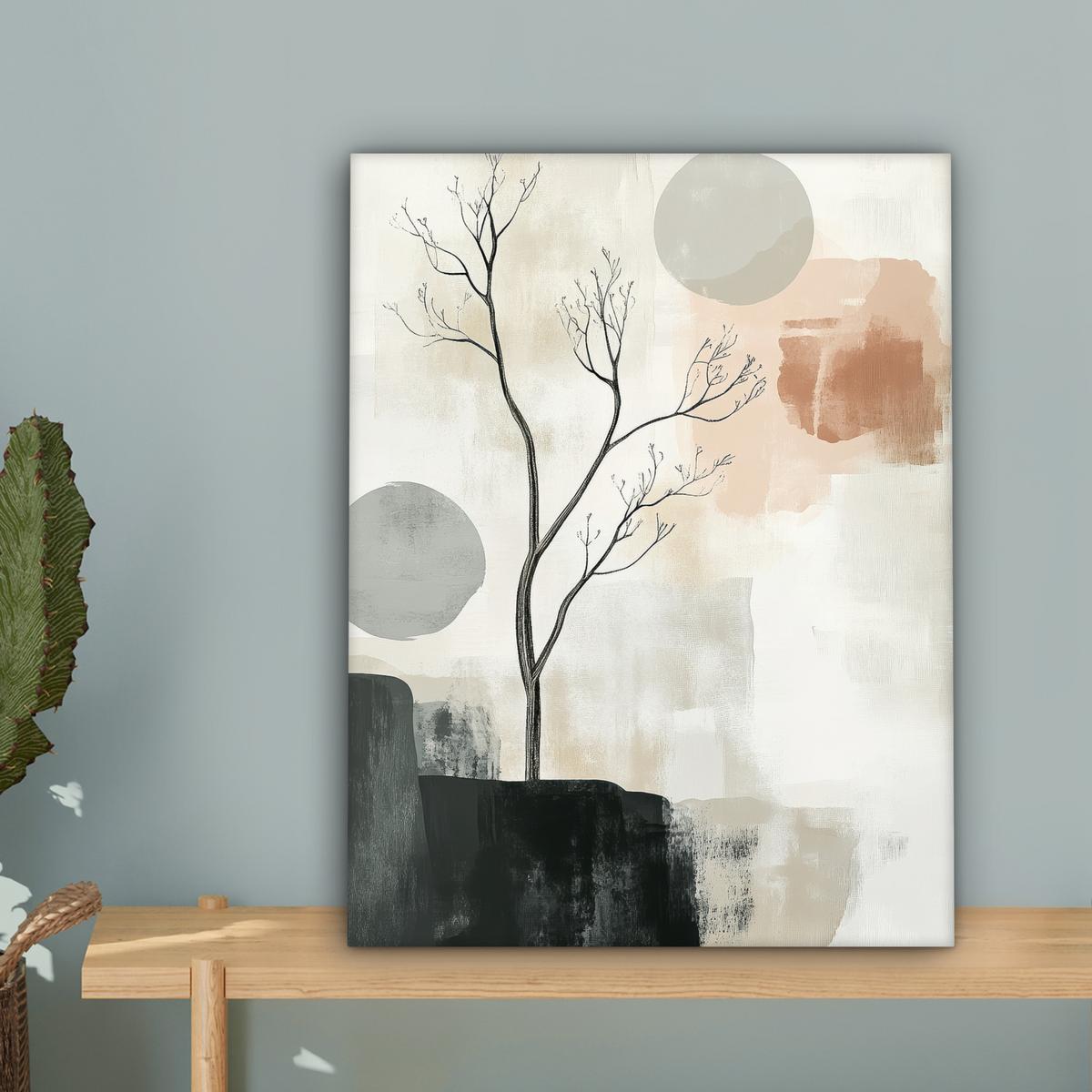 LEINWANDBILD Wabi sabi - Beige - Pflanze Room Decor 30x40 cm - Sandfarben, Textil (30/40cm) - MuchoWow