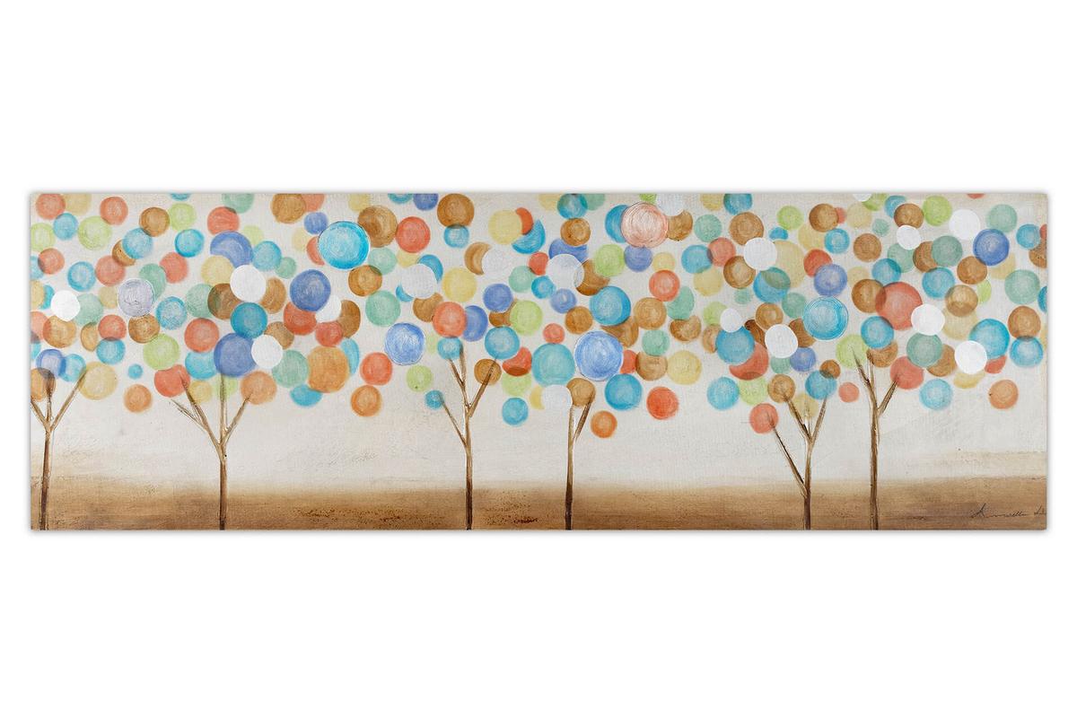 ÖLGEMÄLDE 150/50 cm - Multicolor/Weiß, Holz/Textil (150/50cm) - KUNSTLOFT
