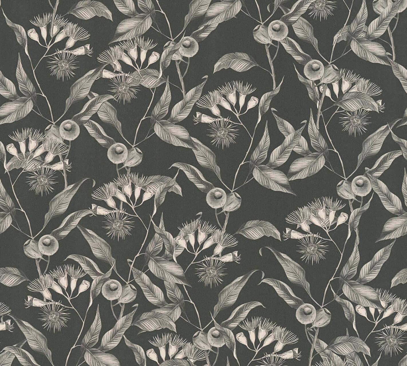 VLIESTAPETE Grau 53/1005 cm - Schwarz, Textil (53/1cm) - KUNSTLOFT