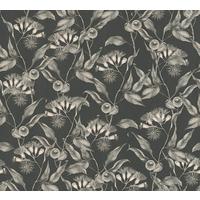 VLIESTAPETE Grau 53/1005 cm - Schwarz, Textil (53/1cm) - KUNSTLOFT