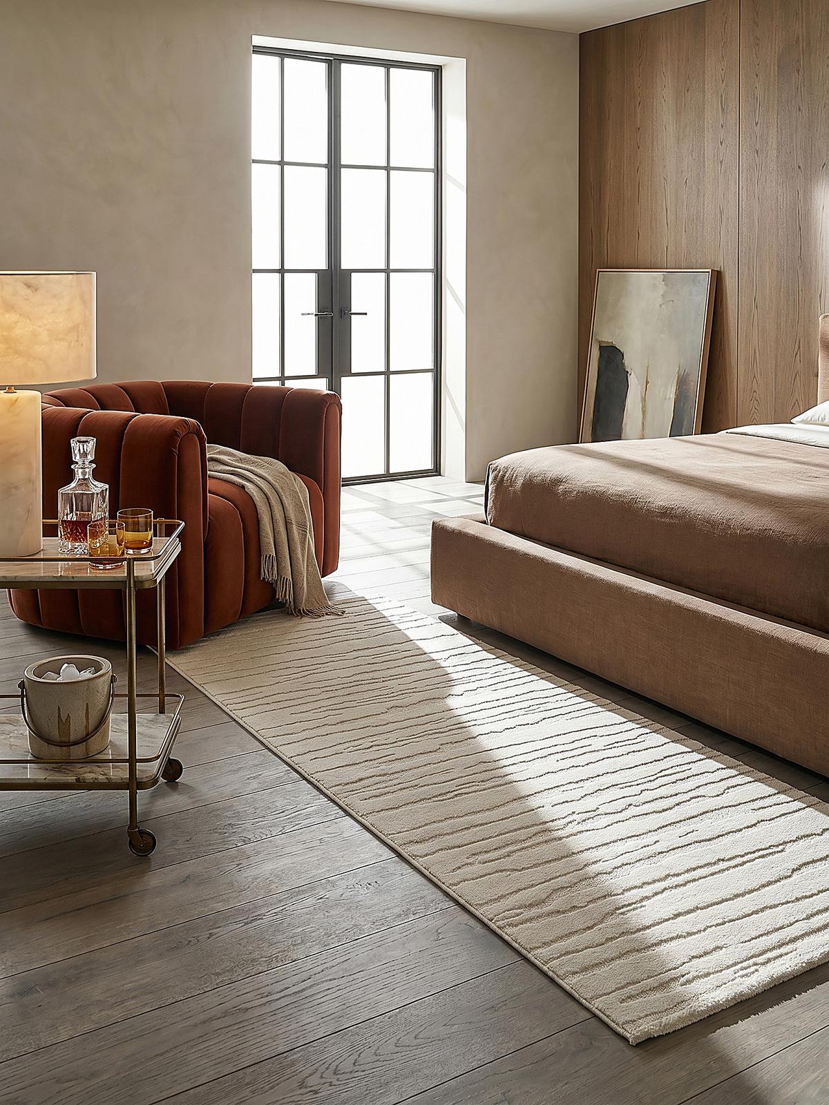 TEPPICHLÄUFER Abstrakt CETINA Polypropylen Creme 80 x 300 cm - Beige, Textil (80/300cm) - KADIMA DESIGN