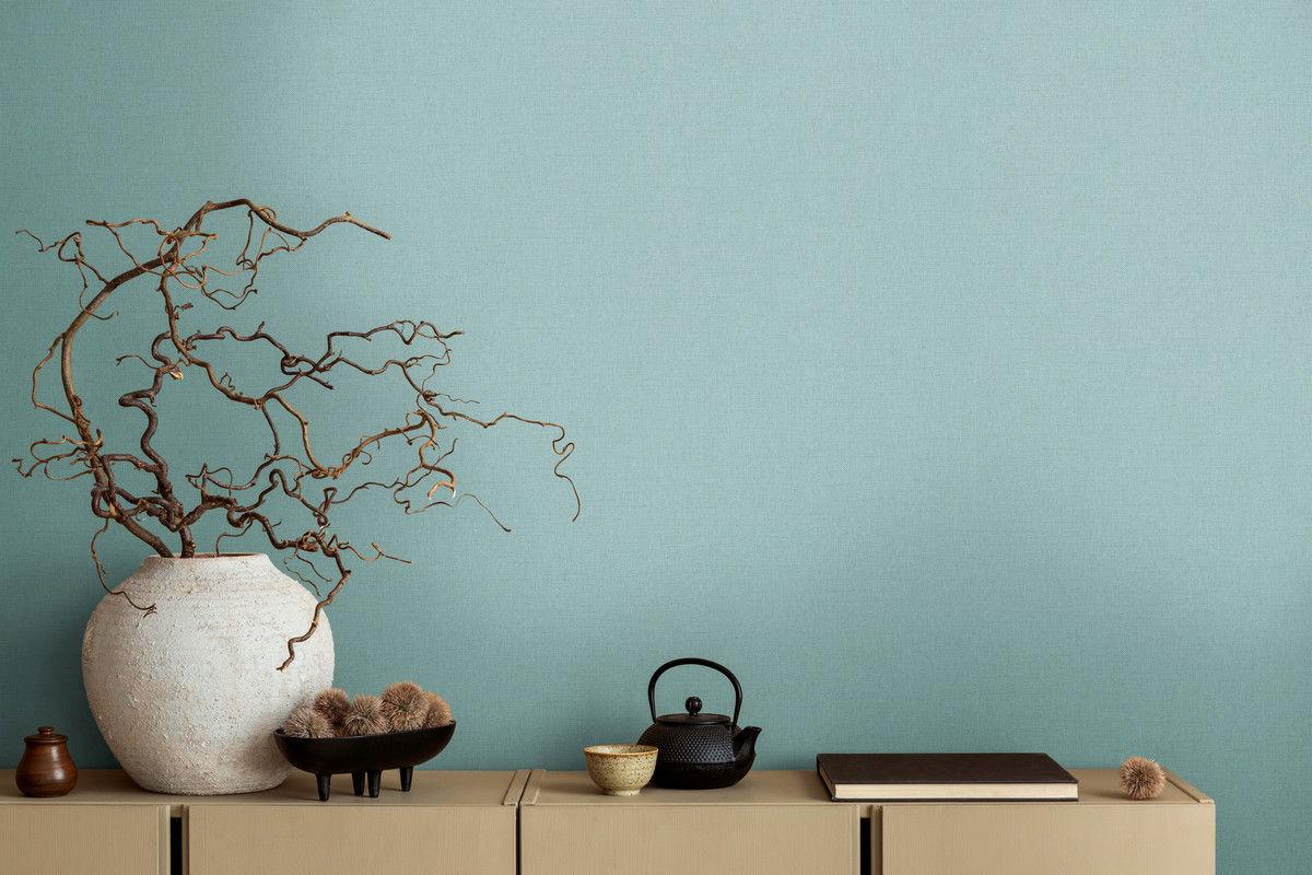 VLIESTAPETE Blau 53/1005 cm - Blau, Textil (53/1cm) - KUNSTLOFT
