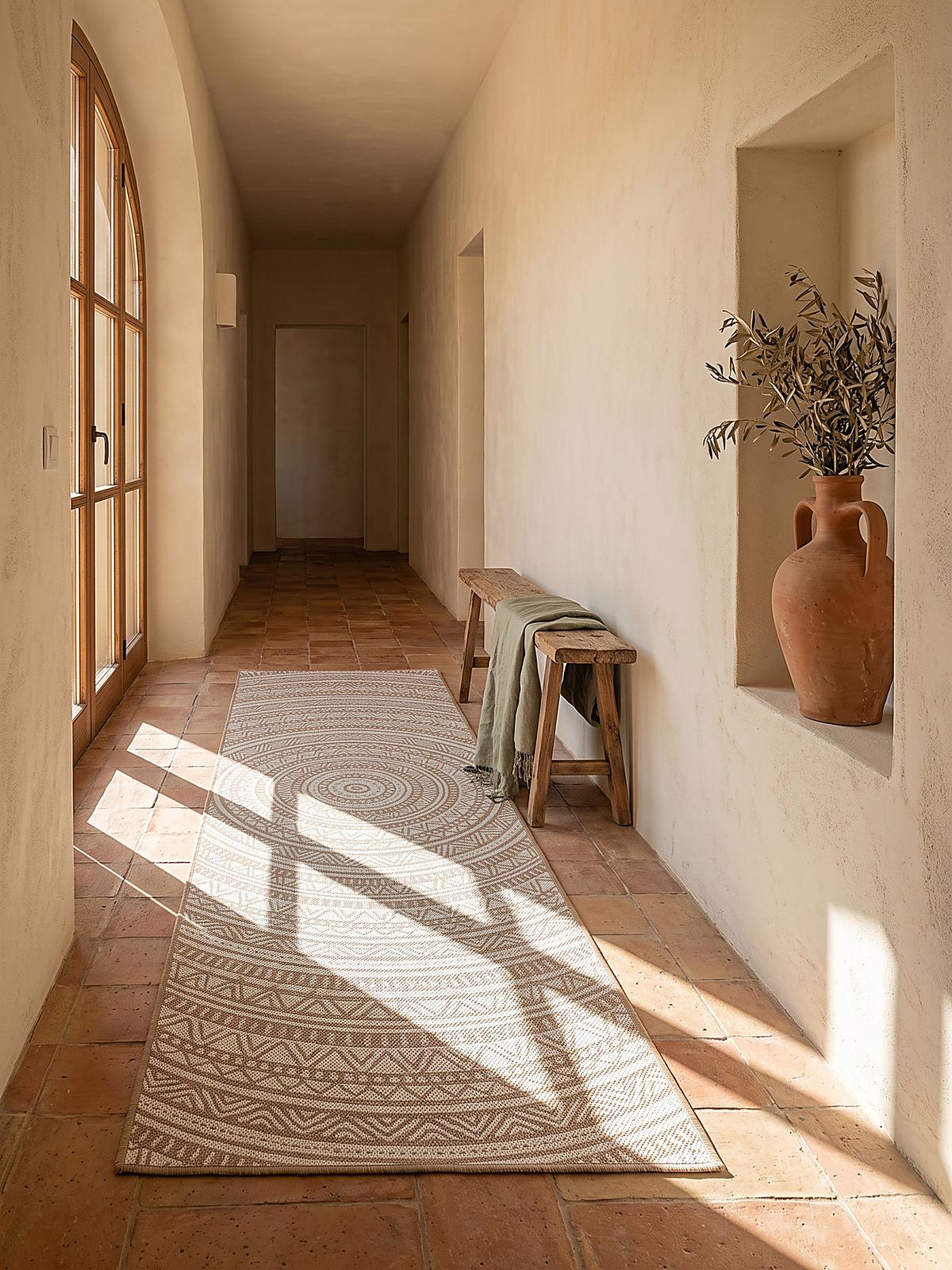 TEPPICHLÄUFER Orientalisch BORNO Polypropylen Natur 80 x 200 cm - Beige, Textil (80/200cm) - KADIMA DESIGN