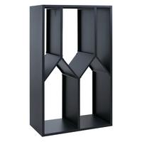 BRENNHOLZLAGER Anthrazit - Anthrazit, Metall (95/160/50cm) - MCW