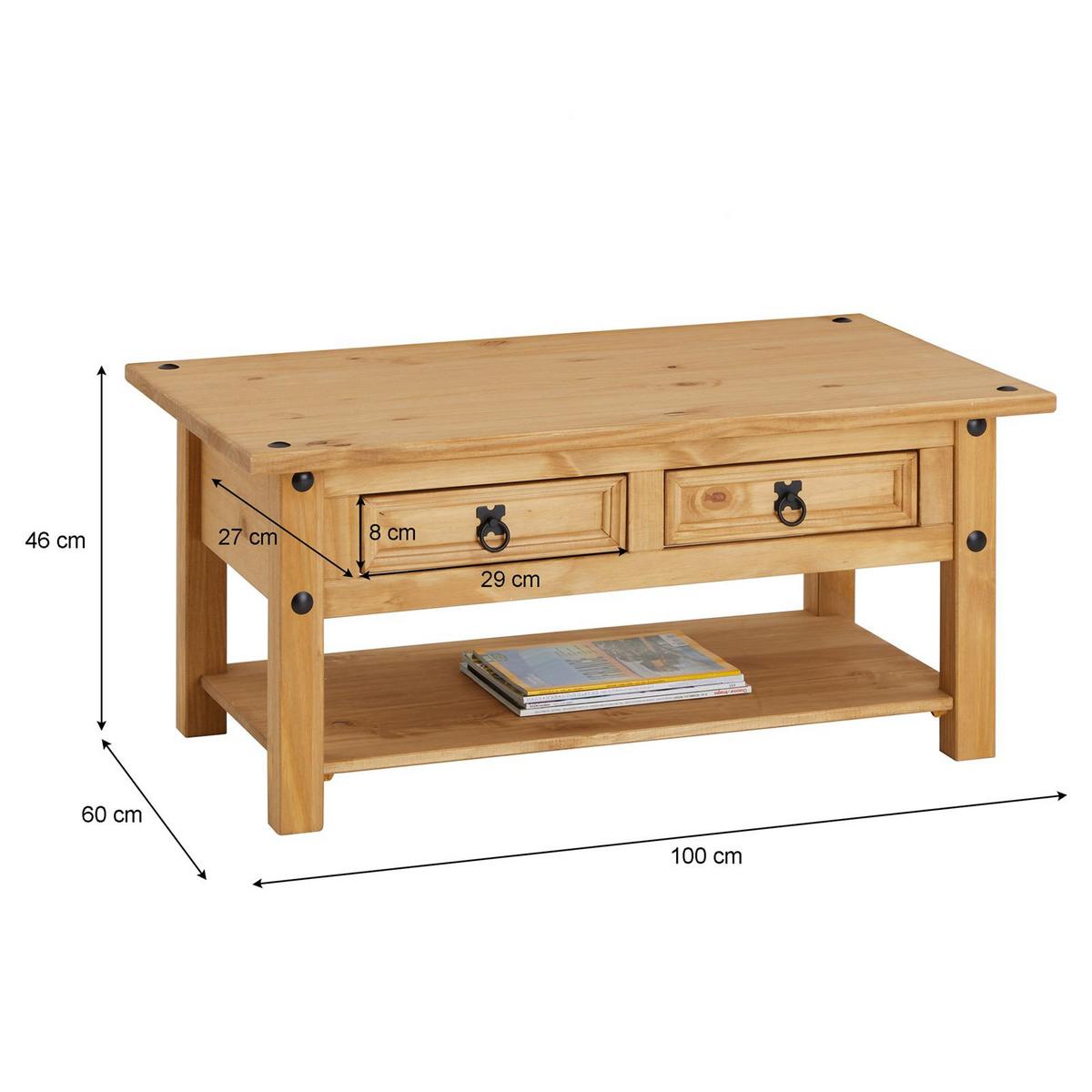 COUCHTISCH SALSA natur - Naturfarben, Holz (60/100/46cm) - CARO-Möbel