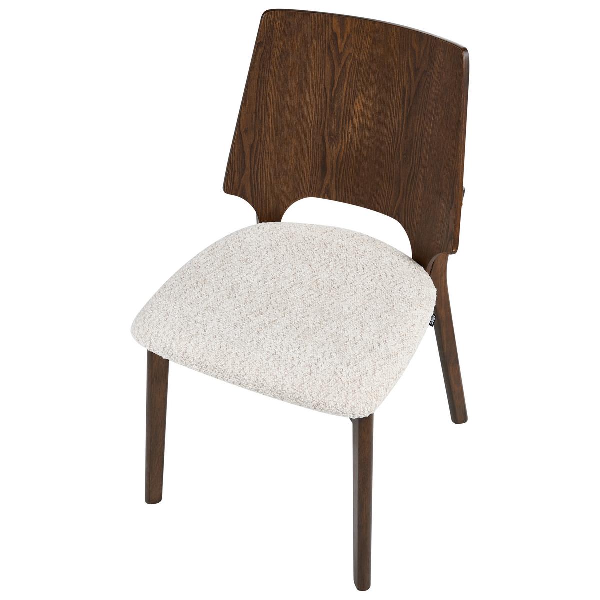 ESSZIMMERSTUHL 2er Set Braun/Hellbeige Abee - Beige/Braun, Holz/Holzwerkstoff (47/88/46cm) - Beliani