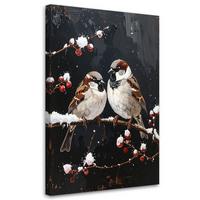 LEINWANDBILD Weihnachten 20x30cm - Schwarz, Textil (20/30cm) - Feeby