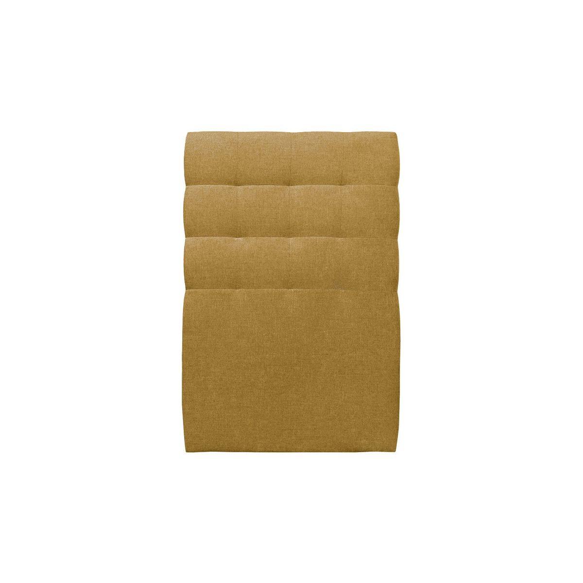 KOPFTEIL gepolstert - Gesteppt – gelber Stoff - 90 cm - Beige/Gelb, Karton/Holz (90/120/10cm) - Sommeil de Plomb