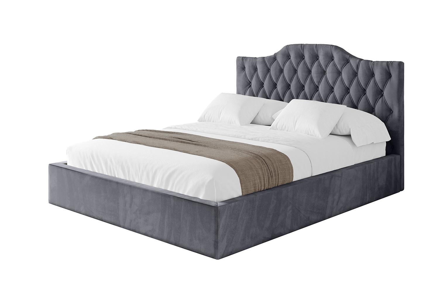 POLSTERBETT mit Bettkasten und Lattenrost, Boxbett ohne Matratze - FALIO 160x200 Dunkelgrau - Dunkelgrau, Holzwerkstoff/Textil (160/200cm) - ALTDECOR