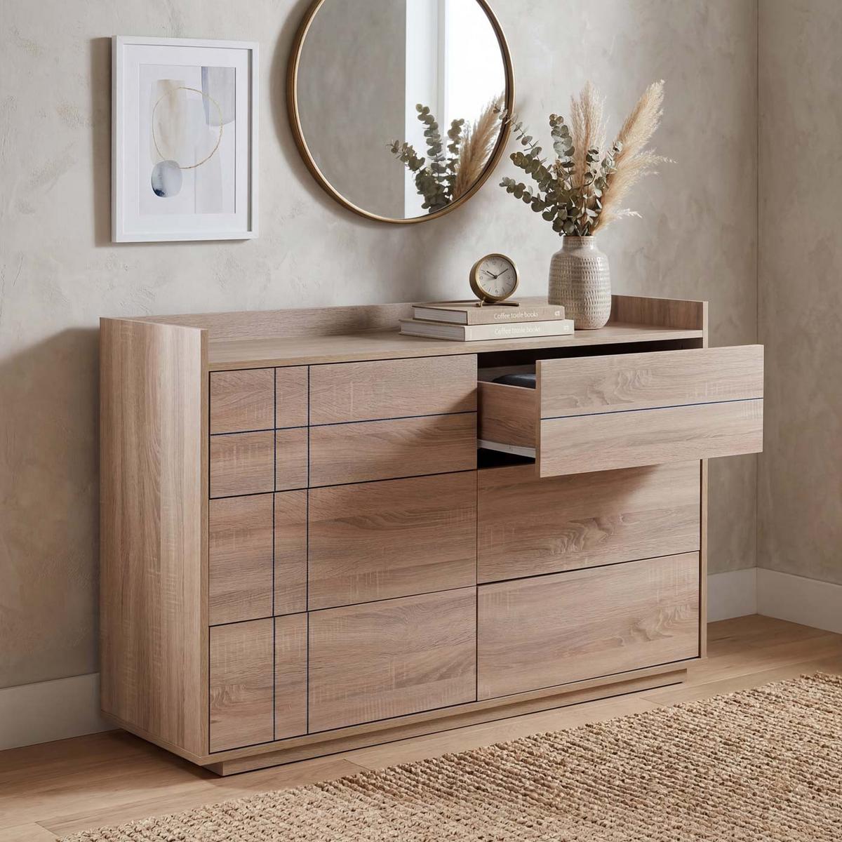 KOMMODE Beige - Beige, Holz (120/83/40cm) - MCW