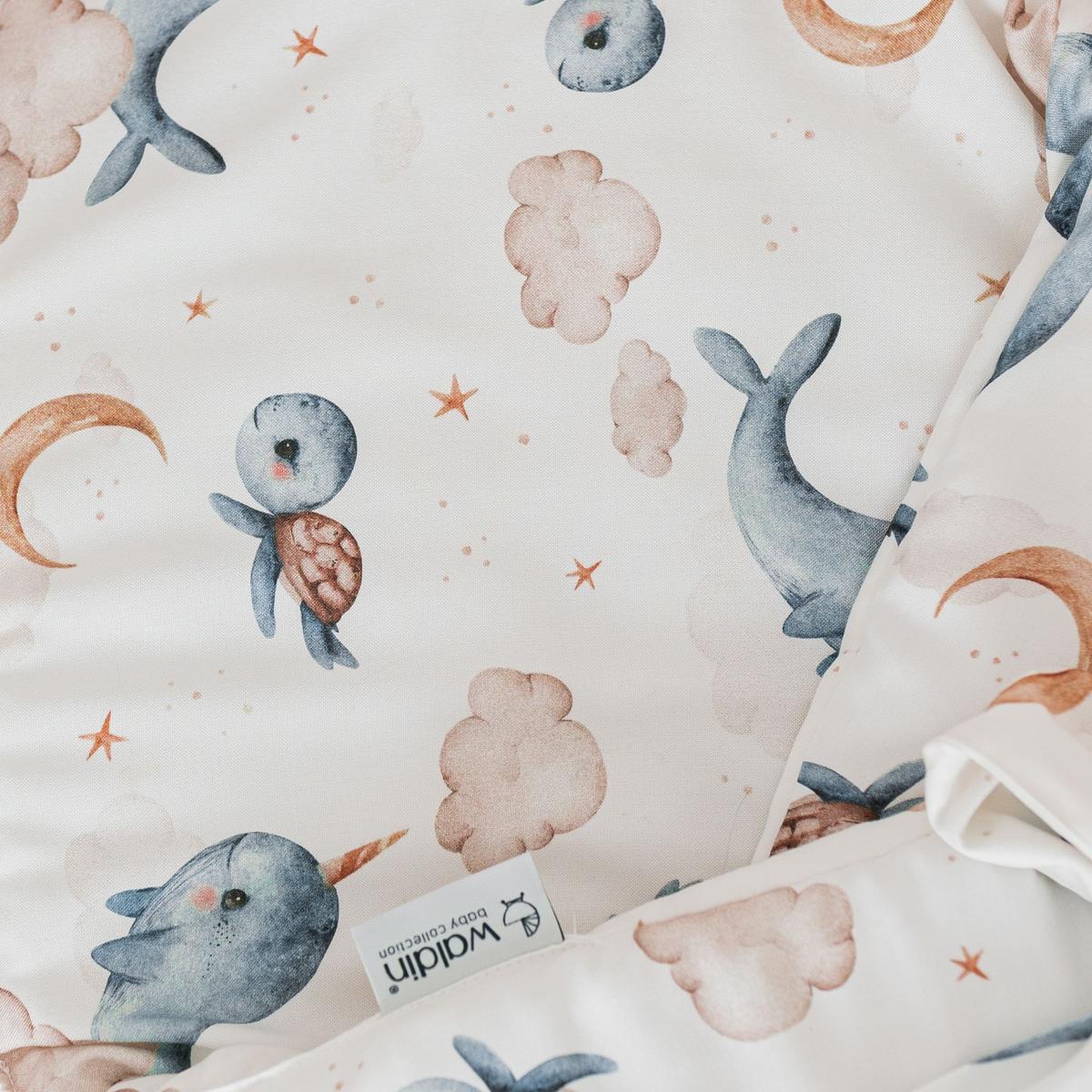 BABY Bambus-Bettwäsche Wale - Weiß, Textil (75/75cm) - waldin