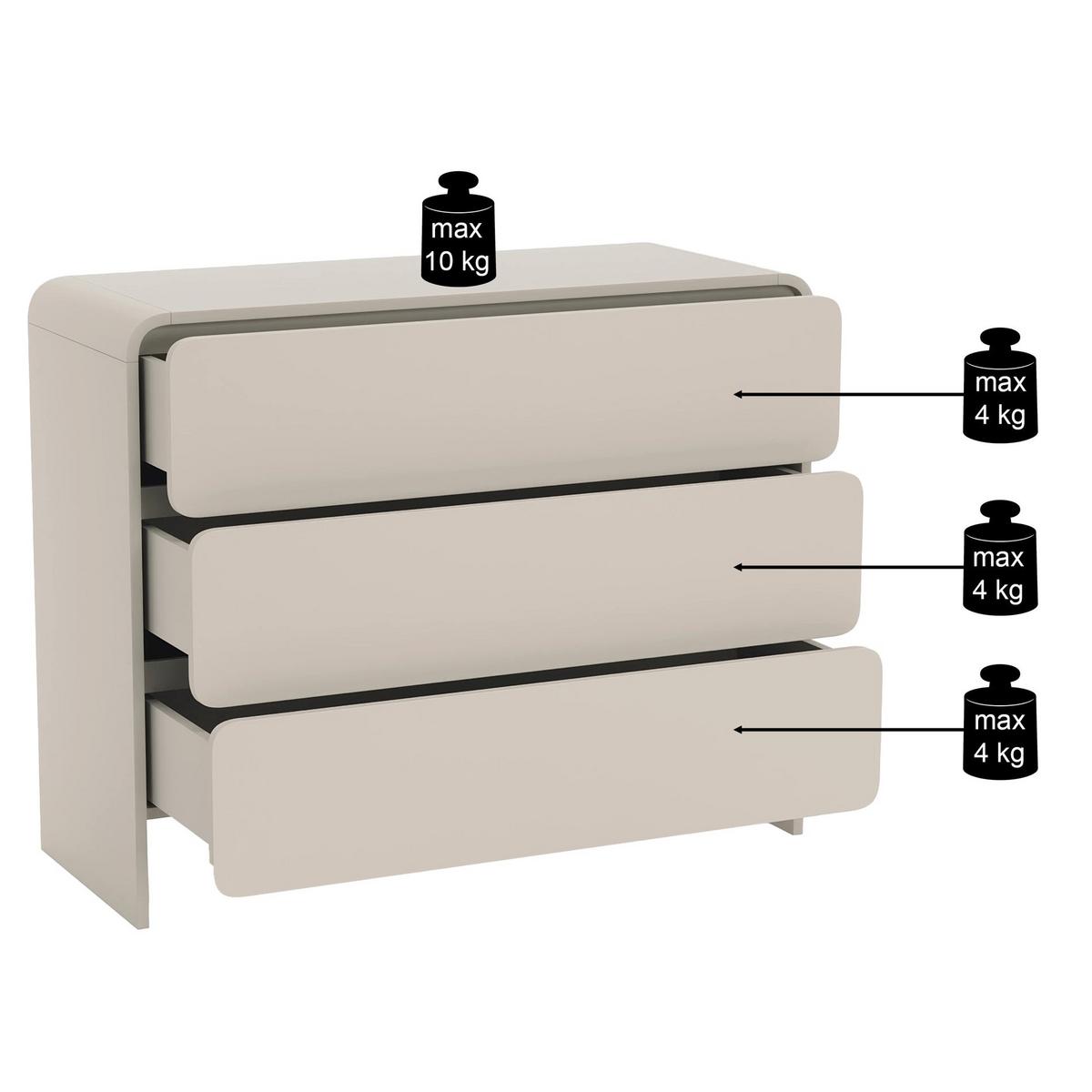 KOMMODE Lummo Kaschmir 100 cm - Kaschmir, Holzwerkstoff (100/80.5/39cm) - Selsey