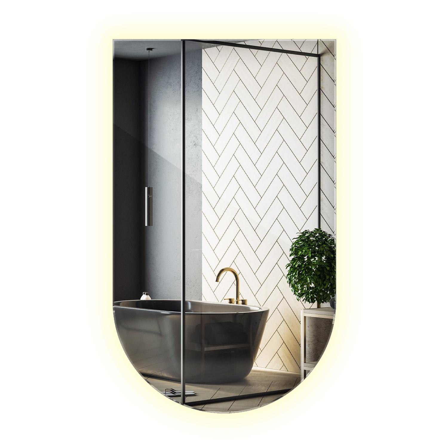 LED SPIEGEL 50x90 cm Neutralweiß 4000K - Transparent, Glas (50/90/0.4cm) - Wallfluent