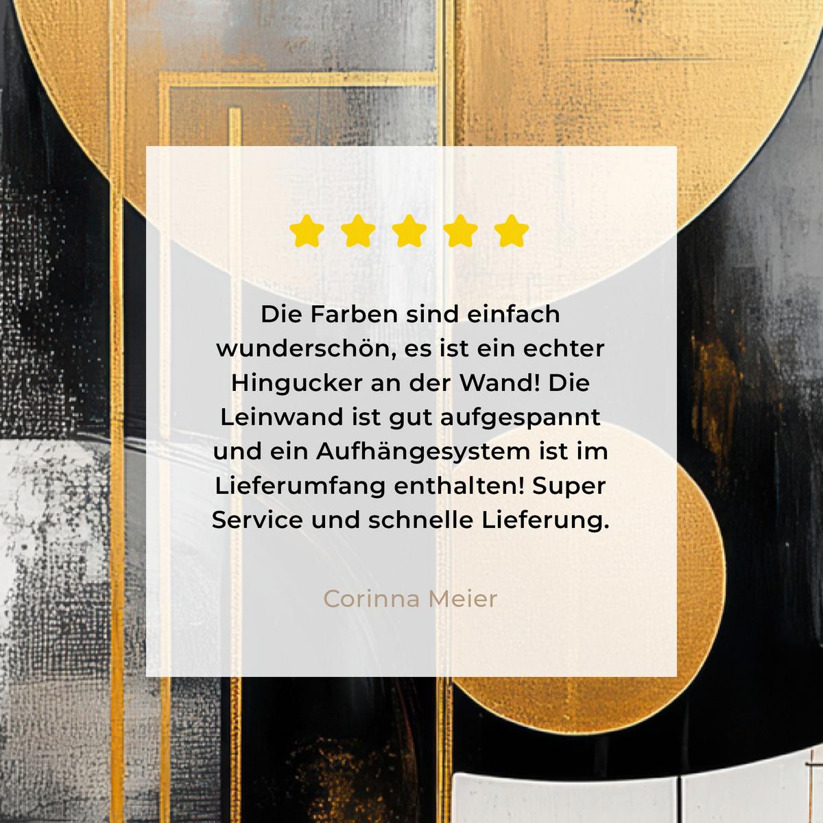 LEINWANDBILD Abstrakt - Gold - Silber - Formen - Ästhetisch - Modern Deko Wohnzimmer 20x30 cm - Goldfarben, Textil (20/30cm) - MuchoWow