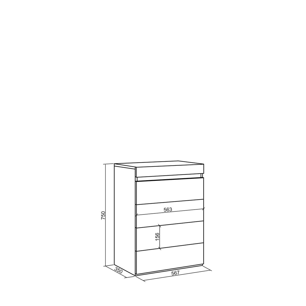 KOMMODE mit Schubladen, SIDEBOARD Schrank, eiche, 35/57/75cm - Eichefarben, Holzwerkstoff (57/75/35cm) - Skraut Home