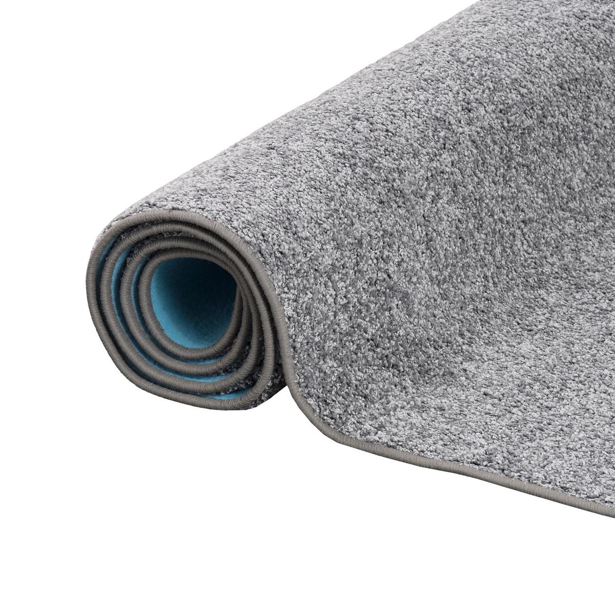 HOCHFLOR VELOURS TEPPICH MONA - Grau, Textil (80/400cm) - Snapstyle
