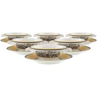 SUPPENTASSEN MIT UNTERTASSEN Audun Ferme bunt 400 ml 6er Set - Multicolor, Keramik (0.4L) - Villeroy & Boch