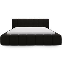 POLSTERBETT Alicante Bouclé-Stoff 160x200 Schwarz - Schwarz, Textil (160/200cm) - Graingold