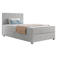 BOXBETT Viki - H3 - Silberfarben/Hellgrau, Holzwerkstoff/Kunststoff (120/200cm) - MIRJAN24