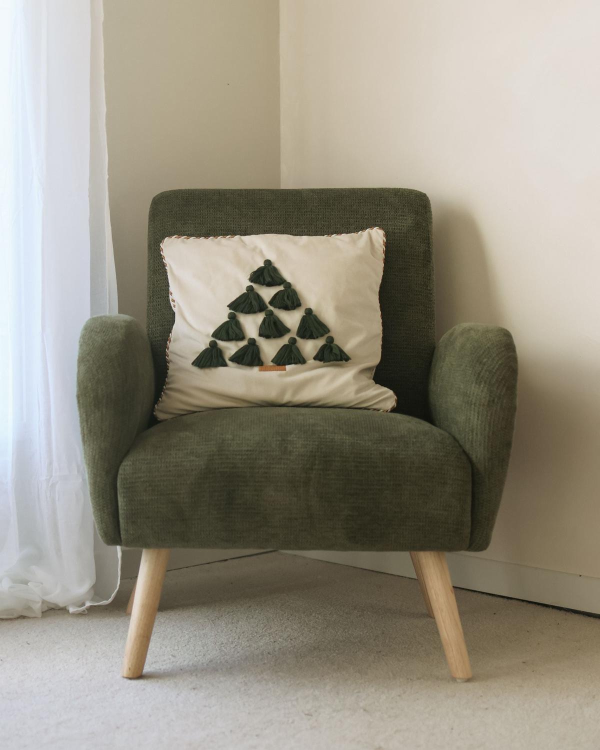 SESSEL Stoff Grün Plassen - Grün, Textil (73/82/53cm) - Beliani