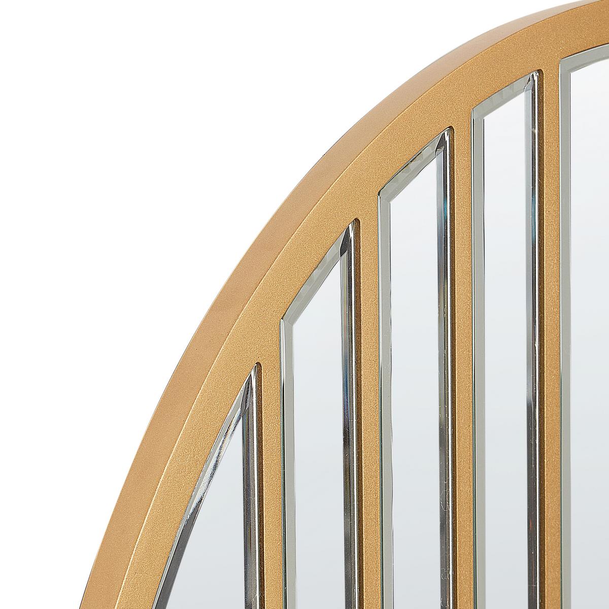 WANDSPIEGEL 80/80 cm Gold Coust - Goldfarben, Holzwerkstoff (80/80/2cm) - Beliani